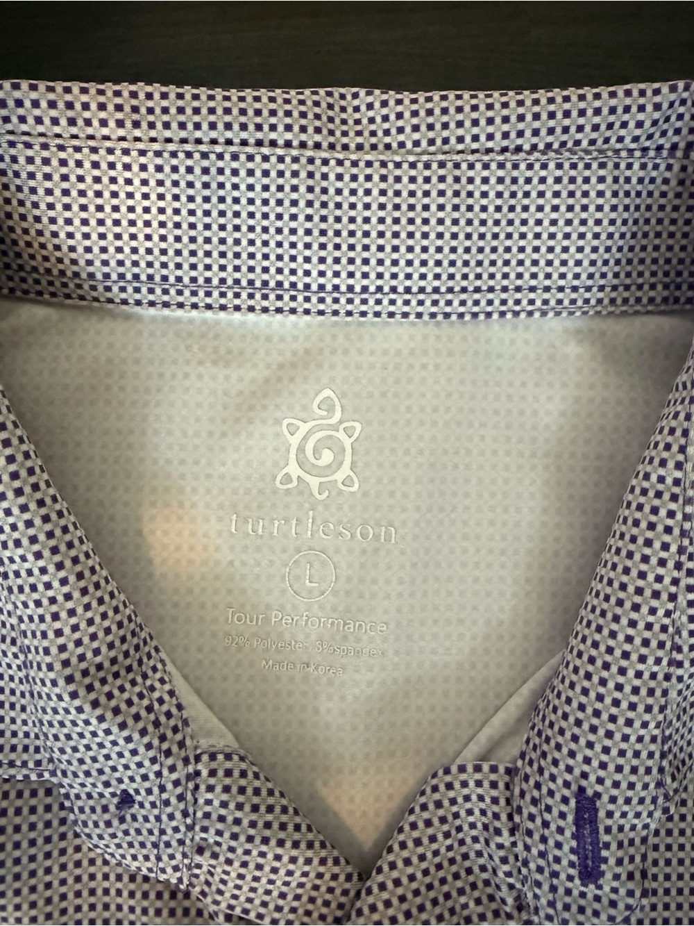 Turtleson Polo Purple Men's Large Sawgrass Logo - Picture 2 of 2
